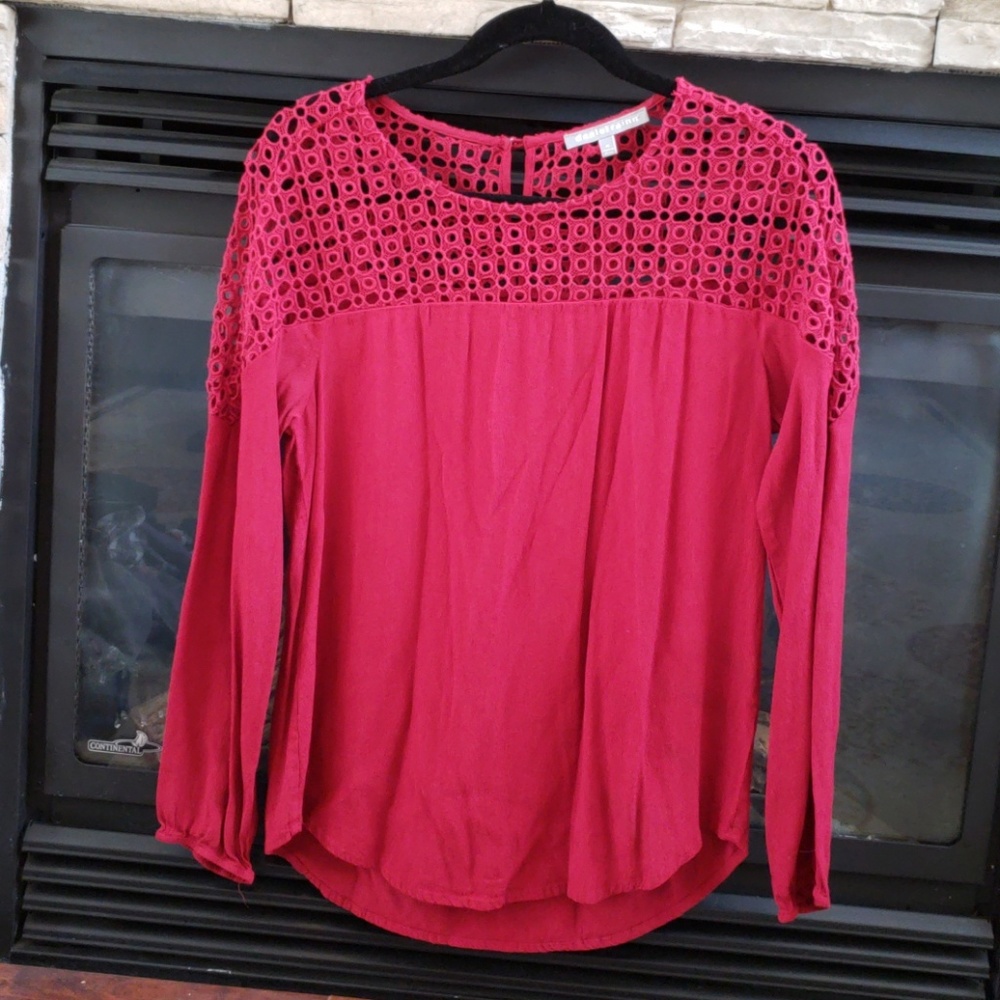 Deep red blouse